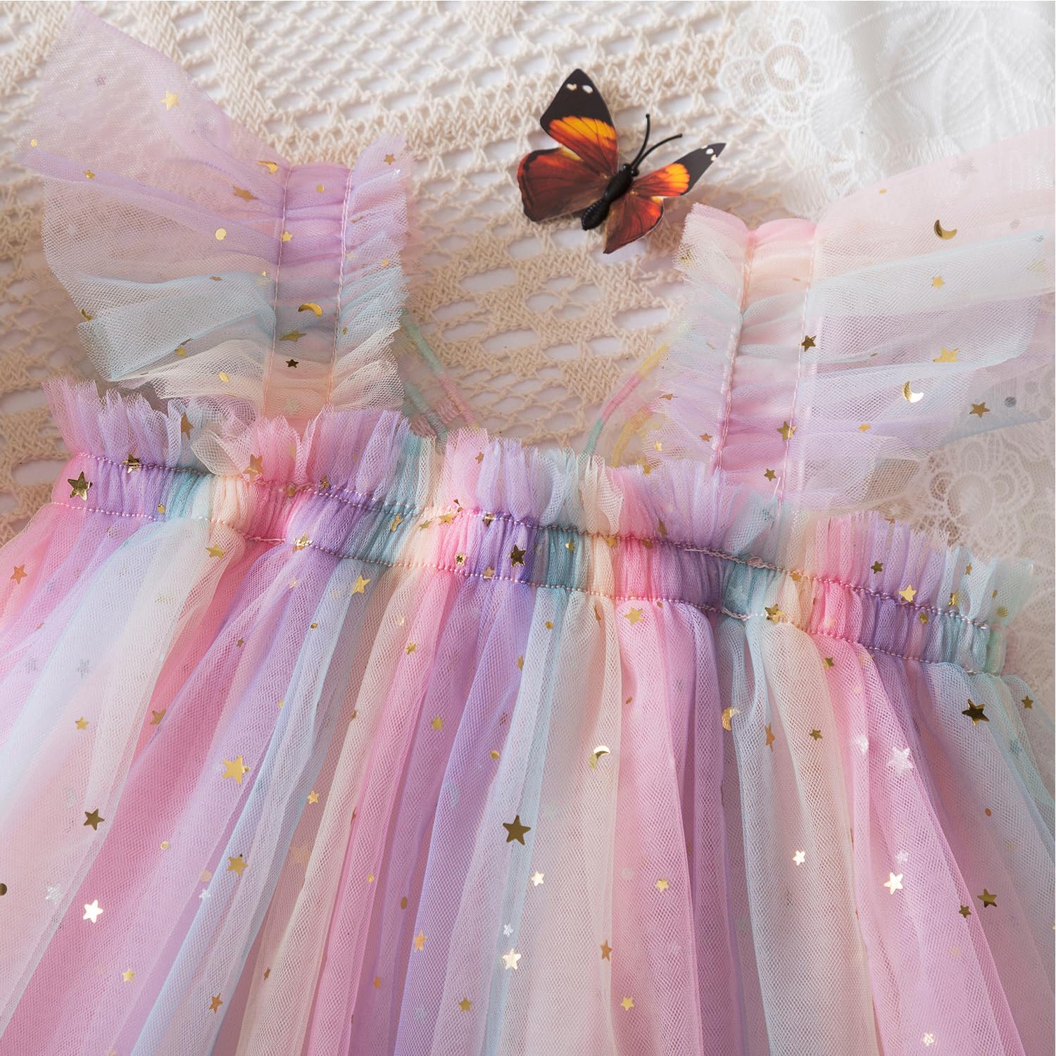 Baby Girls Fairy Tulle Dress Birthday Princess Casual Holiday Dresses Beach Sundress for Toddler Girl - Image 3