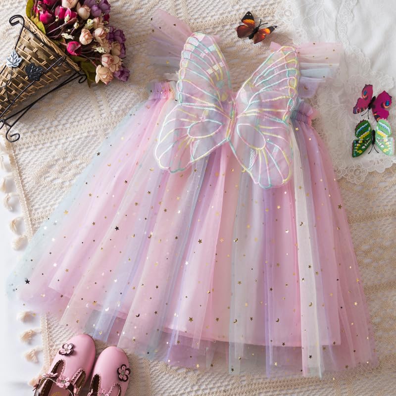 Baby Girls Fairy Tulle Dress Birthday Princess Casual Holiday Dresses Beach Sundress for Toddler Girl - Image 7