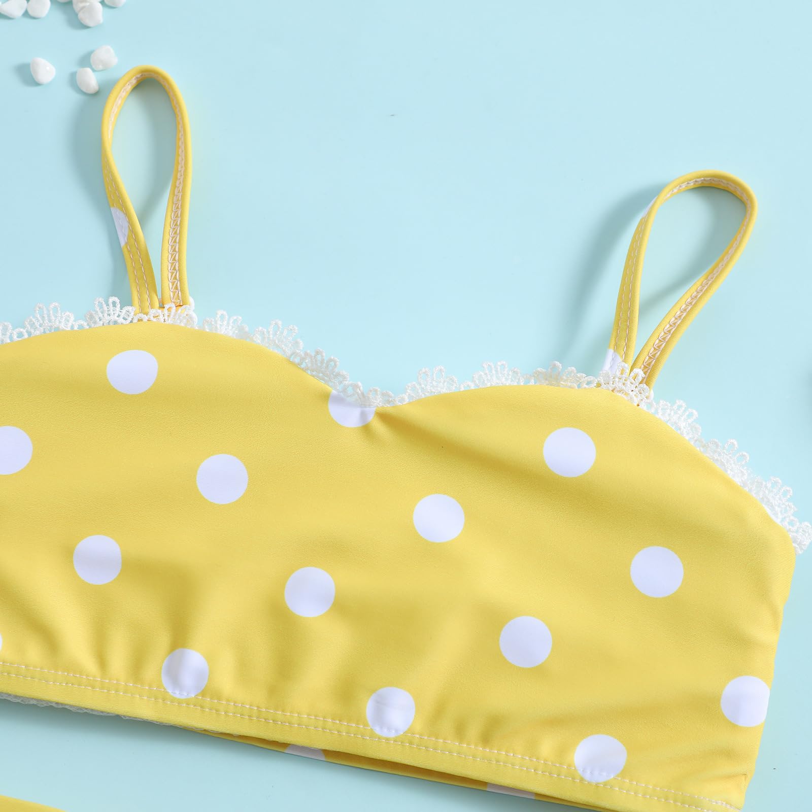 Little Girls Two Pieces Swimsuits Cute Ruffle Bikini Set Hawaiian Beach Sport Bathing Suit Set Pool Swimwear - Image 3