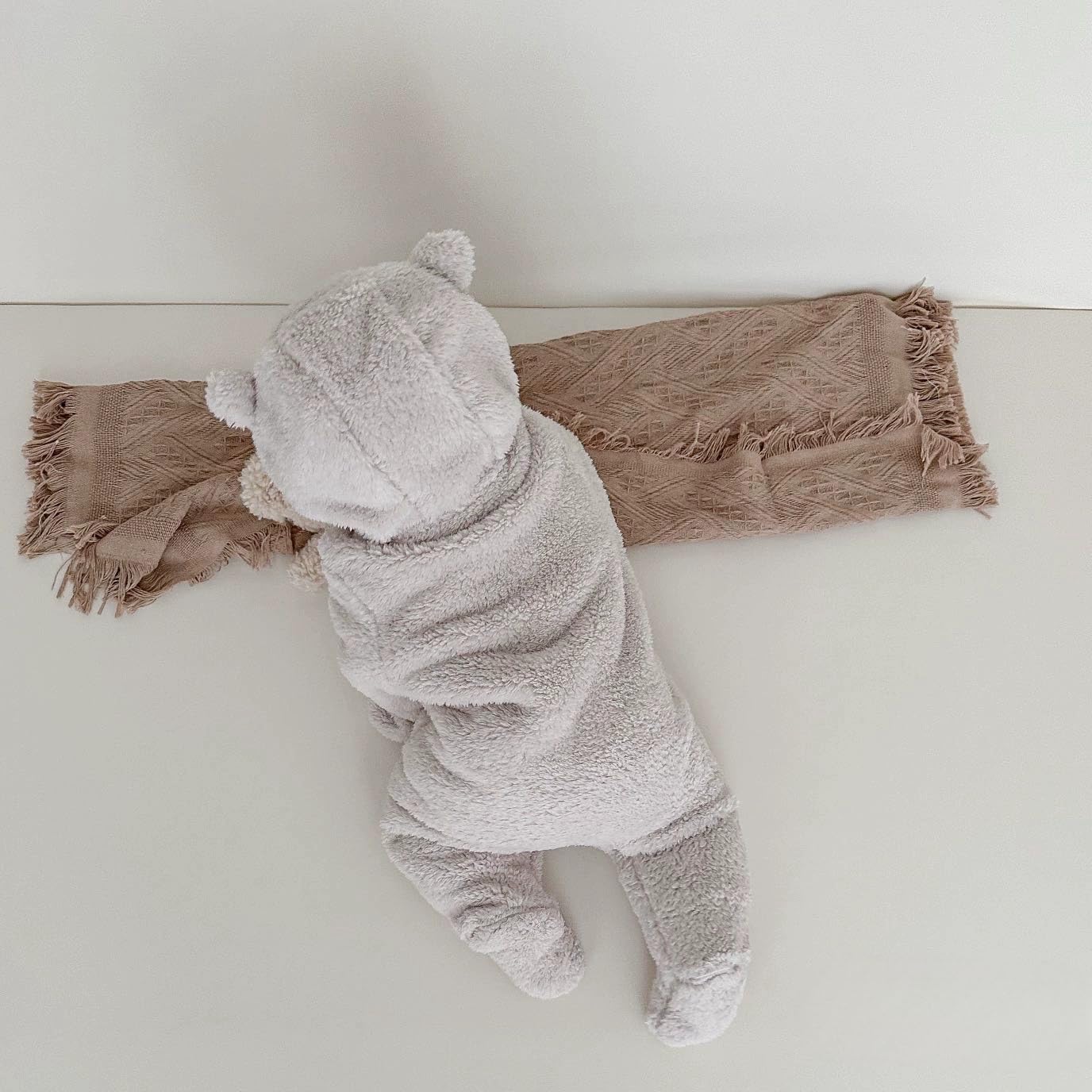 Newborn Baby Romper Fleece Onesie Jumpsuit Toddler Warm Hooded Outwear Outfits for Infant - Image 6