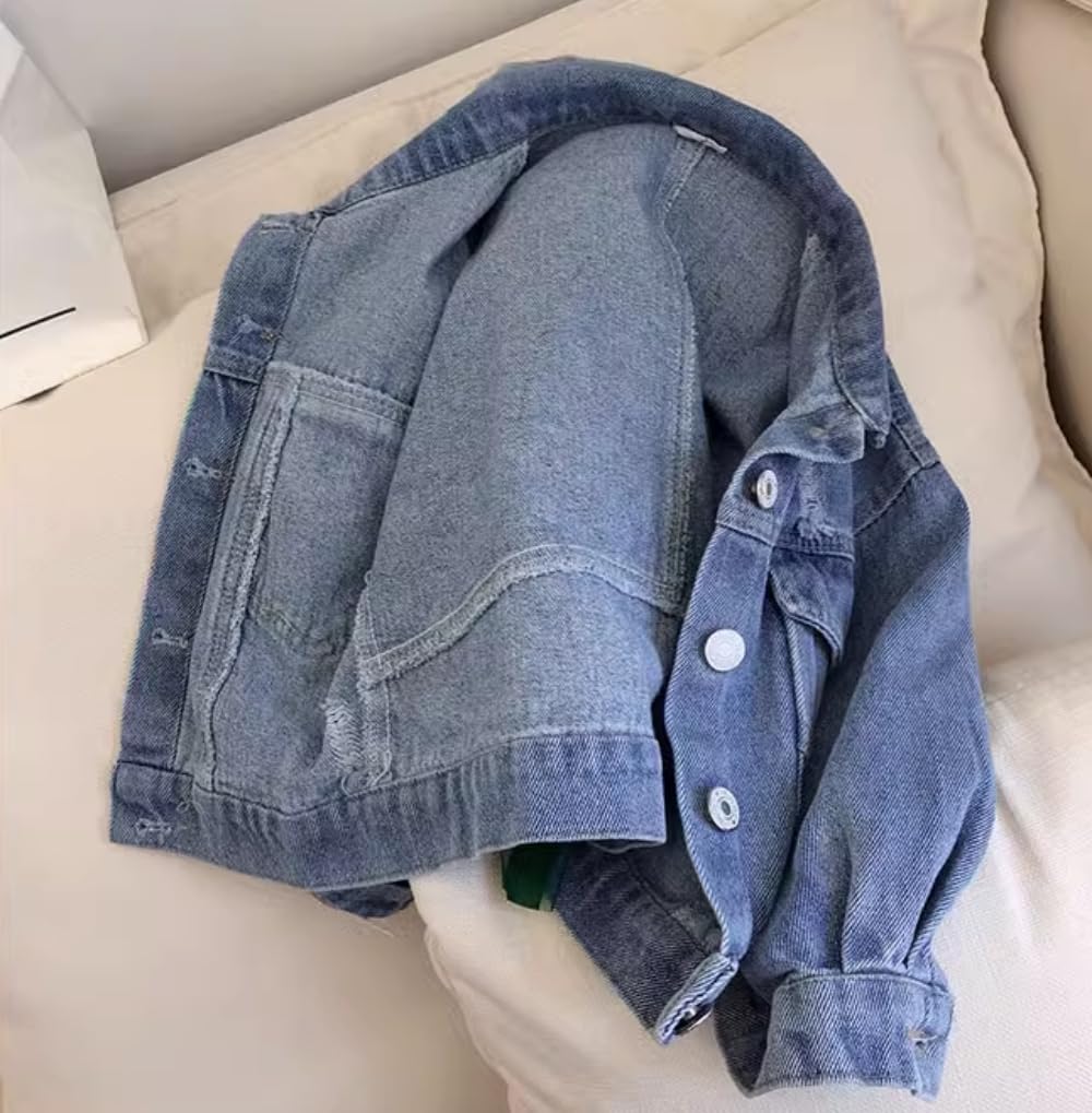 Ohrwurm Girls Pearl Jean Jacket Toddler Denim Jacket Kids Button Down Denim Top Coat Embroidered Outwear - Image 7