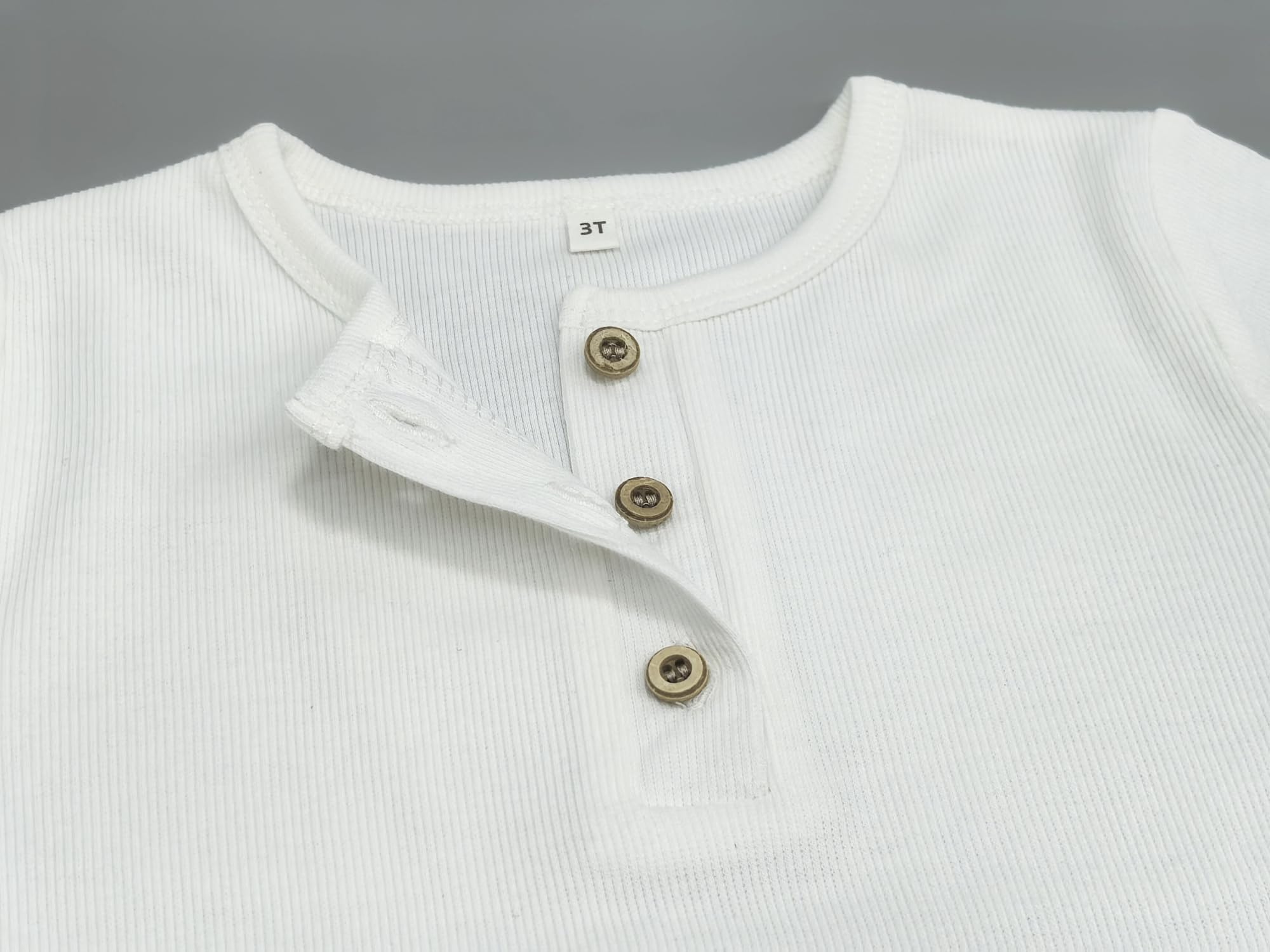 Ohrwurm Toddler Henley Shirt Ribbed Cotton Top for Boys Girls Soft Breathable Short Sleeve T-Shirt with Button - Image 7