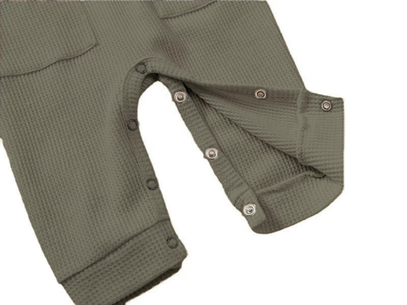 Ohrwurm Unisex Baby Knit Cotton Romper Newborn Solid Outfit Toddler Long Sleeve One-Piece with Snap Buttons for Boy Girl - Image 5